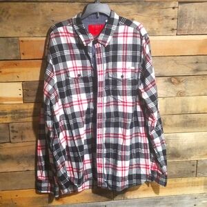 Guess plaid flannel shirt large